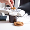 Crystalia Handmade Glass Coffee Mug with Cookie Tray